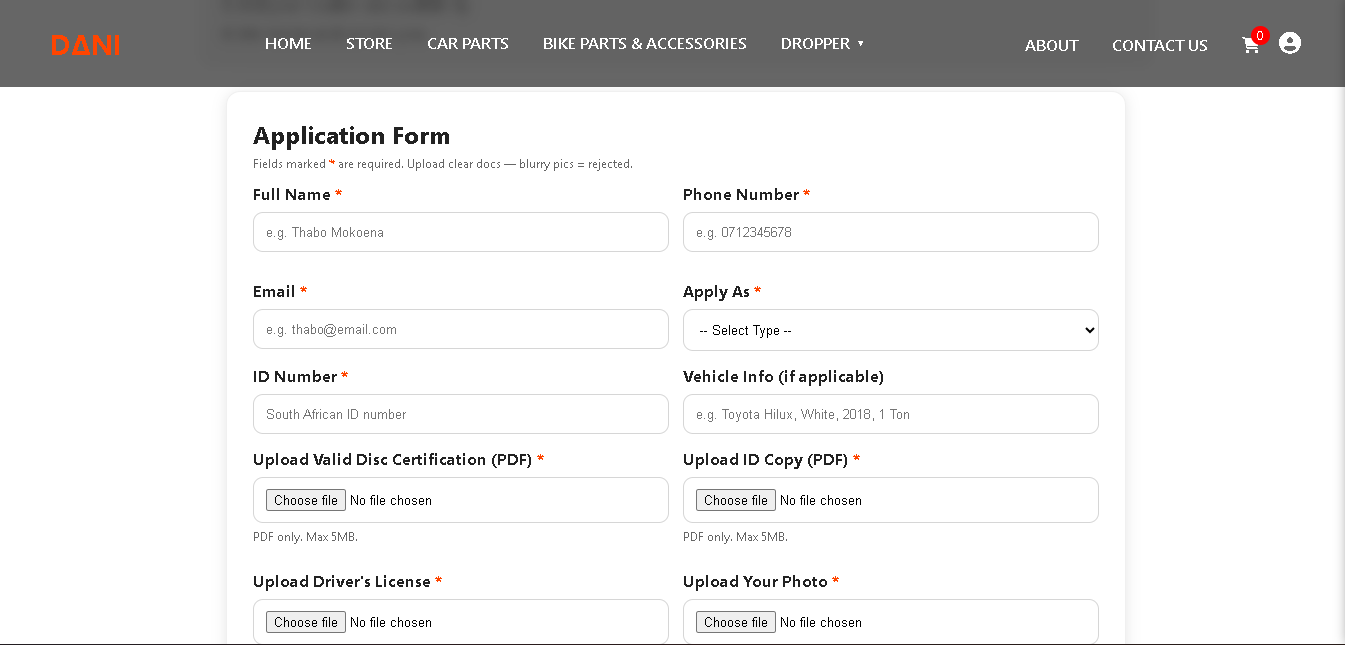 Dropper System driver service workflow