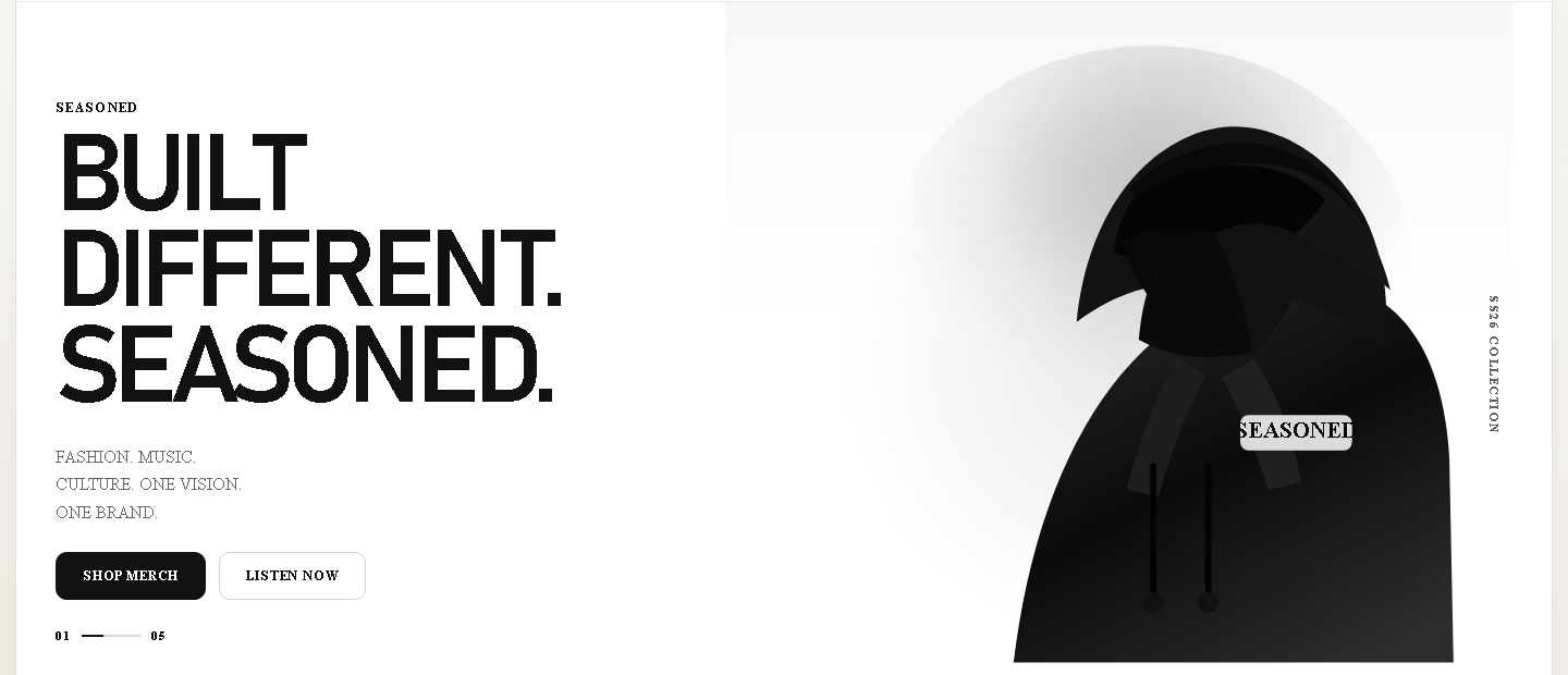 Seasoned homepage hero banner