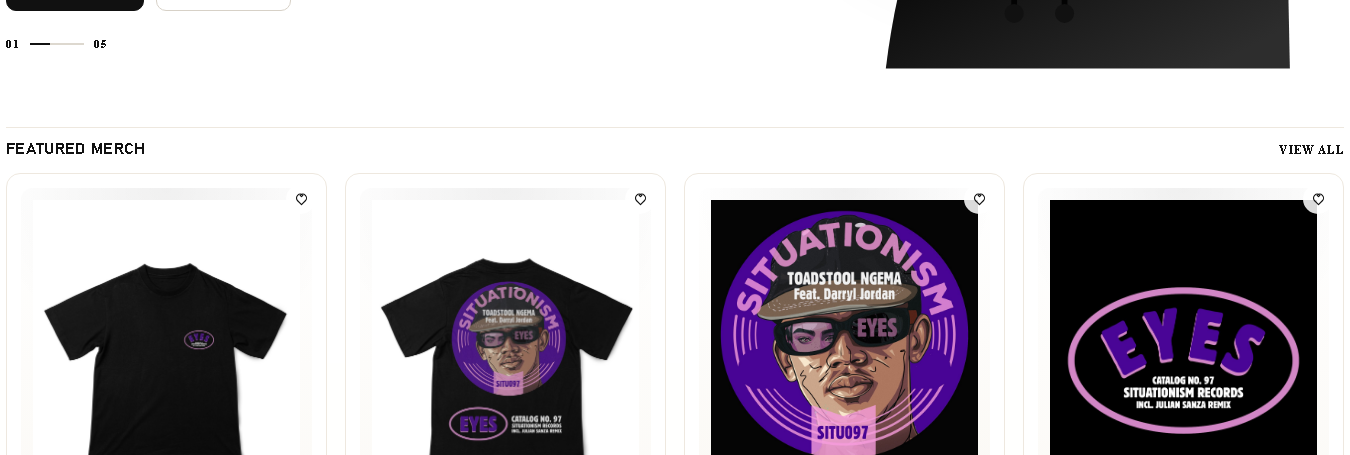 Seasoned featured merch section