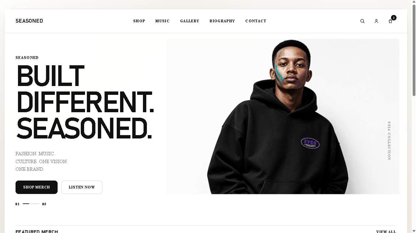 Seasoned homepage hero banner
